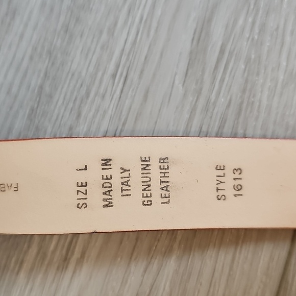 Garuglieri Italian Genuine Leather Belt With A Bamboo Belt Buckle, Size Large - Picture 3 of 11